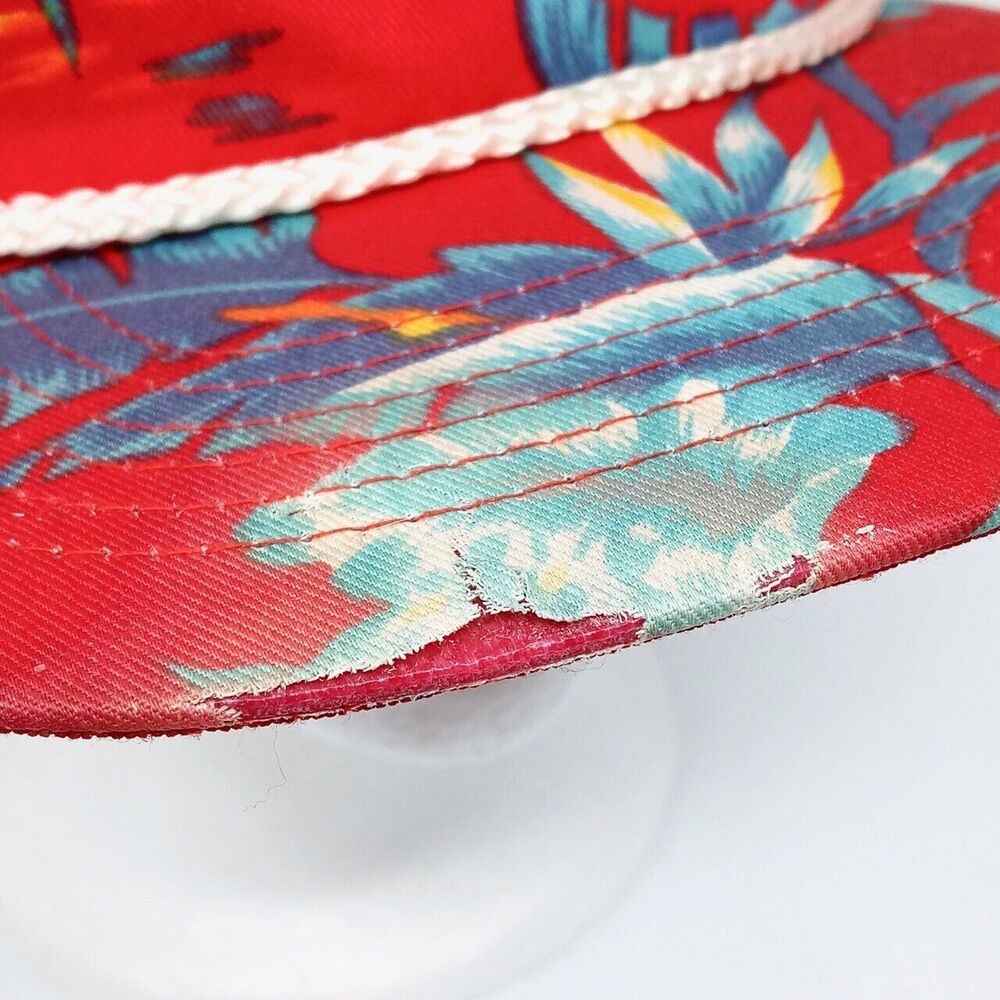 Vintage San Diego Hawaiian Print Summer Tropical Floral Rope Snapback Hat Cap - Picture 3 of 9